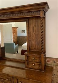 Lane Walnut Dresser Unit 79x18x19in HxWxD