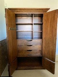 Lane Walnut Wardrobe Cab/Dresser 72x44x23in HxWxD