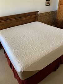 Serta iComfort King Memory Foam Mattress w/ Box spring and headboard (was $2,500.00) 44x83x81in HxWxD