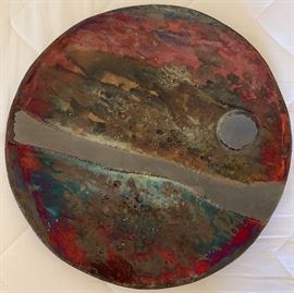 Betty Colbrt Raku Pottery Plate