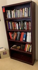 Mahogany bookshelf 71.5x36x12in HxWxD