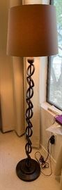 Dark Bronze Abstract Circles Rings Floor Lamp 61” tall