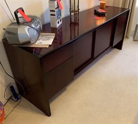 Mahogany Office Credenza file drawers 28.25H x 71.5W x 20.5