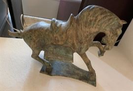 Cast Iron Chinese Tang War Horse