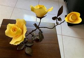 Boehm England Yellow Roses