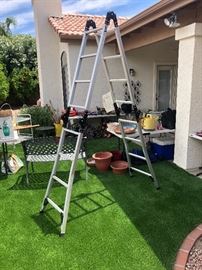Westway Multi Purpose Alum Step Folding Scaffold Ladder 16 Ft