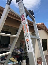 Westway Multi Purpose Alum Step Folding Scaffold Ladder 16 Ft