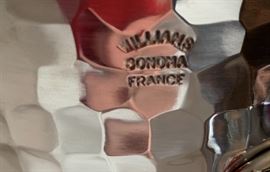 William Sonoma Mauviel France Ice Bucket Hammered Silver