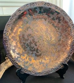 Raku Pottery Plate