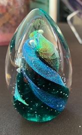 Signed Art Glass Paperweight
