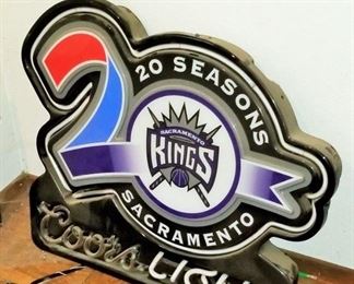 20 Seasons Sacramento Kings Coors Light Neon Sign 