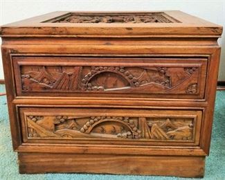 Hand Carved Side Table, very ornate