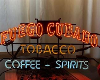 Fuego Cubano Tobacco Neon Advertising Sign 