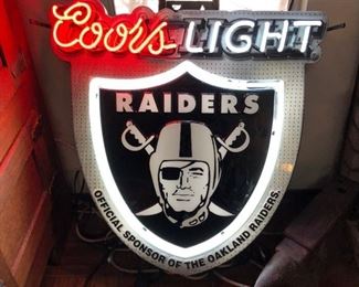 Coors Light Raiders Neon Advertising Sign 