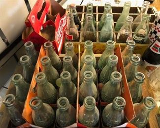 Vintage Coca Cola Bottles and Crates