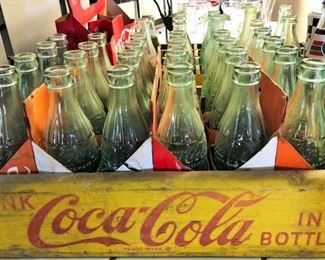 Vintage Coca Cola Bottles and Crates