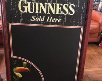 Guinness Chalboard Sandwich Sign 