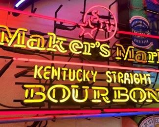 Makers Mark Kentucky Straight Bourbon Neon Advertising Sign 