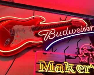 Budweiser Guitar Neon Advertising Sign 