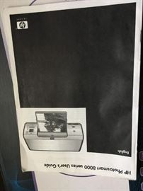 This is the manual for an HP Photosmart 8000 available in the sale.