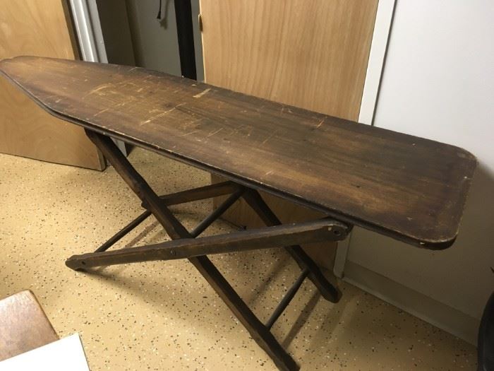 A primitive ironing board -- perfect for displaying your period pieces.
