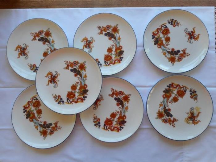 Set of 7 Vintage JK Bavaria butterfly plates 7 3/4" made in Western Germany https://ctbids.com/#!/description/share/133126