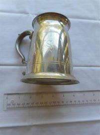 Vintage Leonard Eales of Sheffeild tankard - England -pewter w/glass bottom https://ctbids.com/#!/description/share/132641