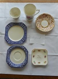 Vintage 6 Pc.English dishes - Aynsley, Royal Stuart, Victoria, Huighes & Son and Adderley https://ctbids.com/#!/description/share/132678