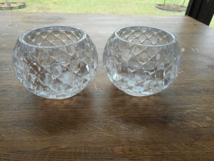 Shannon crystal set of 2 votive candle holders - very thick
 https://ctbids.com/#!/description/share/132517