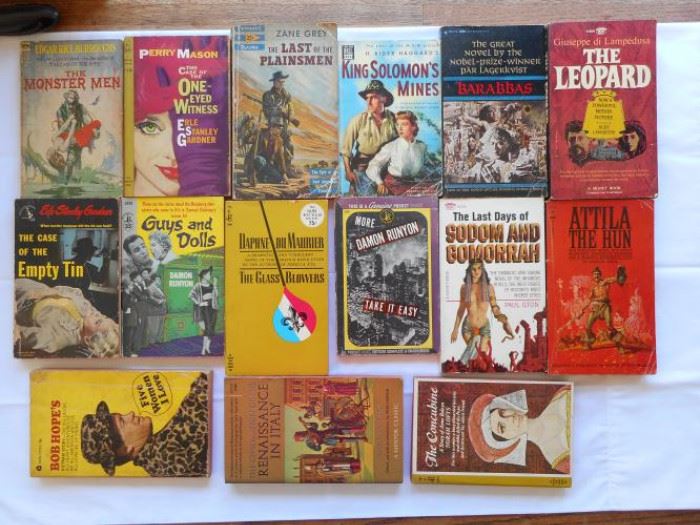 Lot of 15 Vintage paperback book 40's, 50's and 60's   https://ctbids.com/#!/description/share/133156