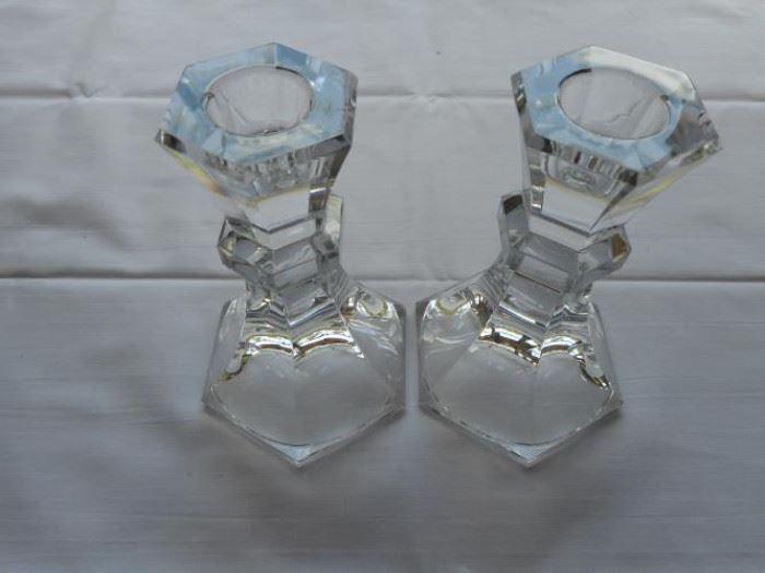 Set of 2 Crystal Candle Holders 5" tall https://ctbids.com/#!/description/share/133004