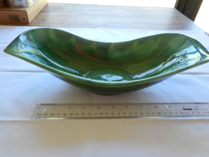 Royal Haeger green multi glaze display bowl 14 1/2 x 6" https://ctbids.com/#!/description/share/133120