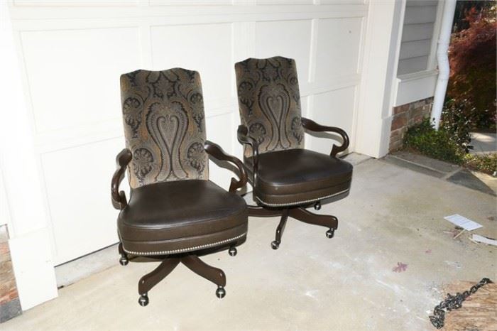 107. Pair of Leather Office Chairs