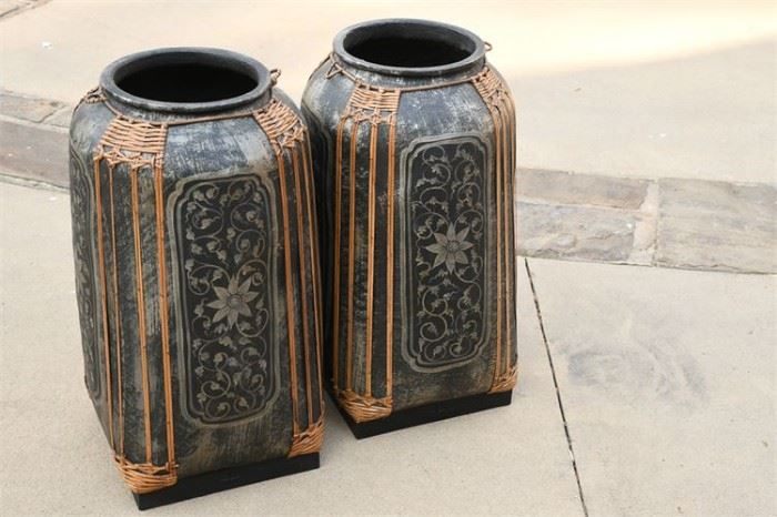 111. Pair of Asian Style Food Canisters