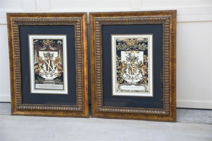 114. Pair of Decorative Heraldic Prints