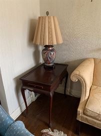 Accent Table and Asian Lamp