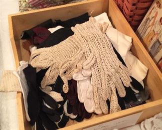 Wonderful vintage gloves, long and short