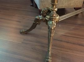 The leg detail of the coffee table