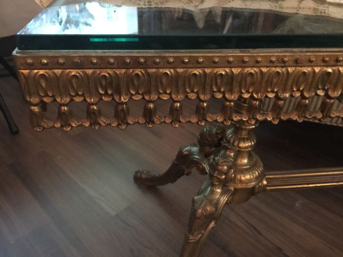 The metal work detail of this table is wonderful