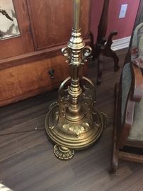 This is the base of the Victorian brass floor lamp