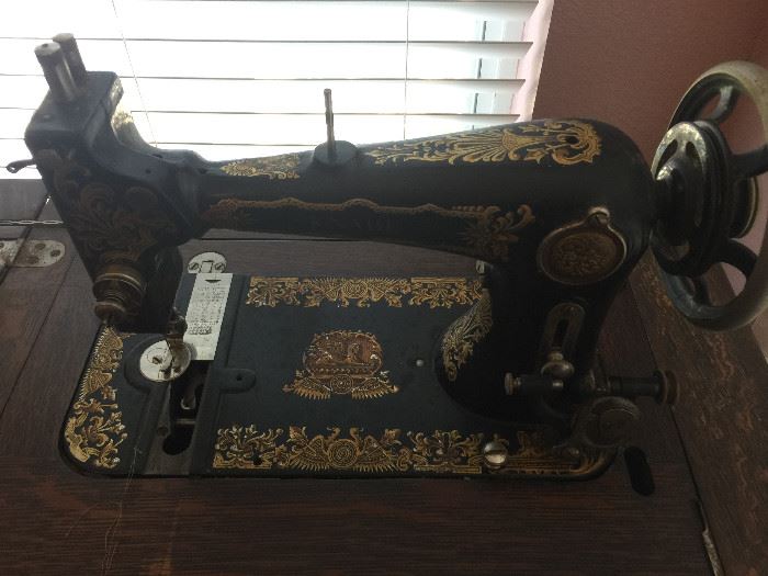A close look at the sewing machine