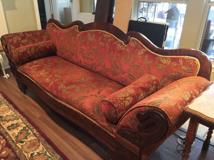Victorian Sofa with two cushion rolls