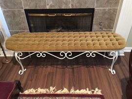 Vintage upholstered bench