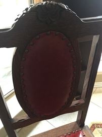 Details of the the back of the chairs