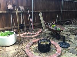 Lots of garden tools