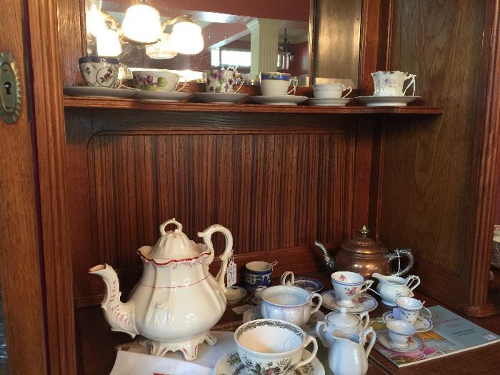 Tea Pots, and teacup collection