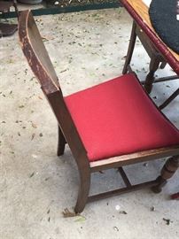 Dining chair on the patio