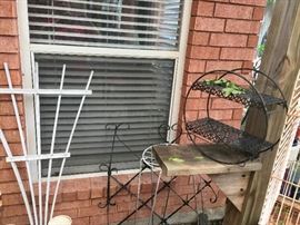 Lots of metal garden pieces