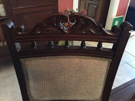 The top detail of the chairs