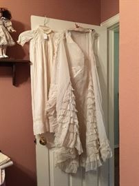 Vintage Christening gown, and a beautiful vintage dress